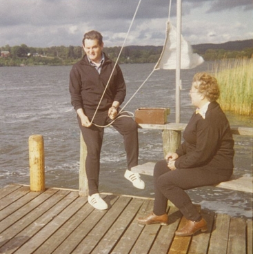 Oprichters Joop en Martha Drenth in het merengebied nabij Silkeborg