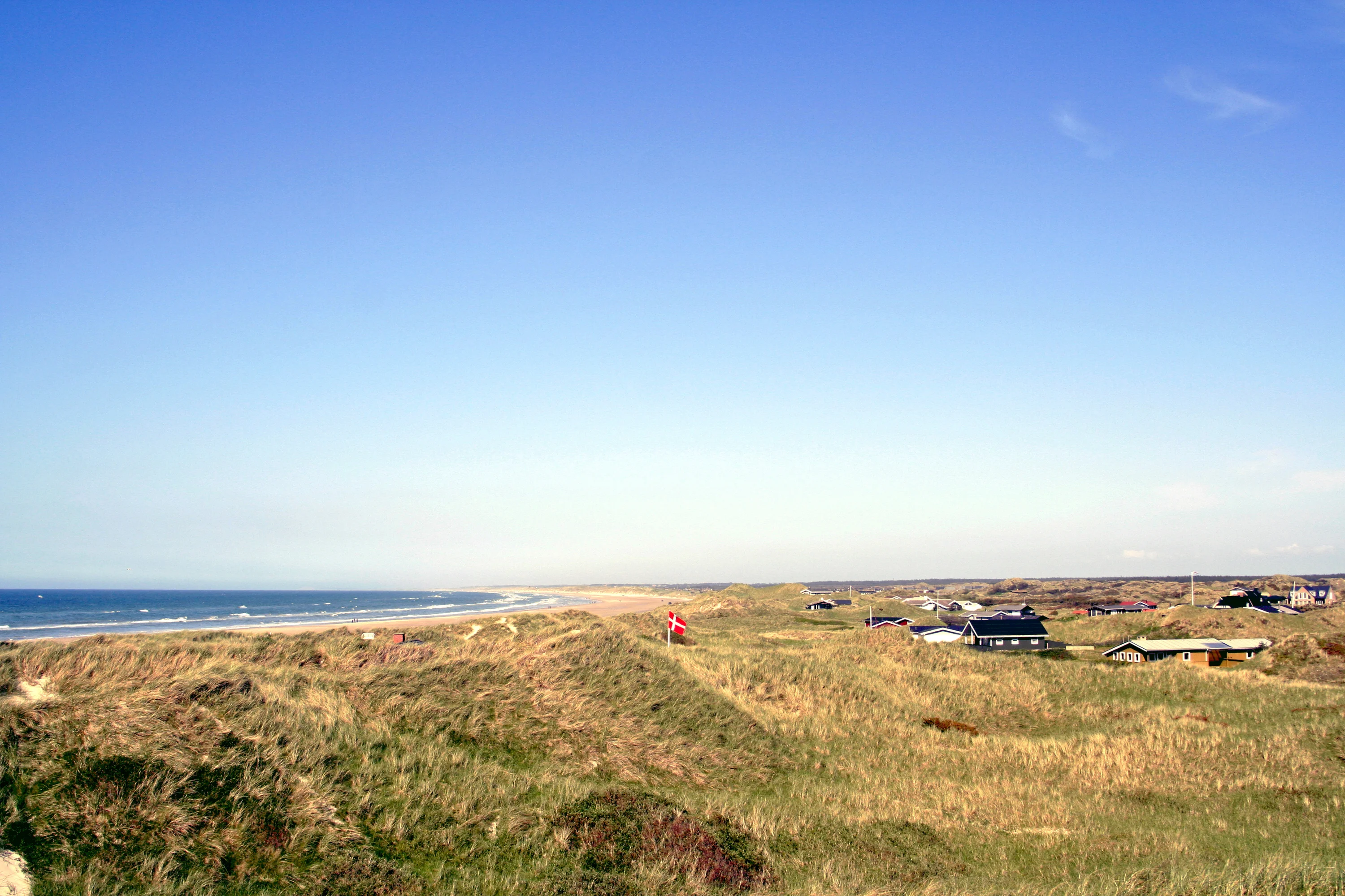 De Dannebrog in de Deense duinen