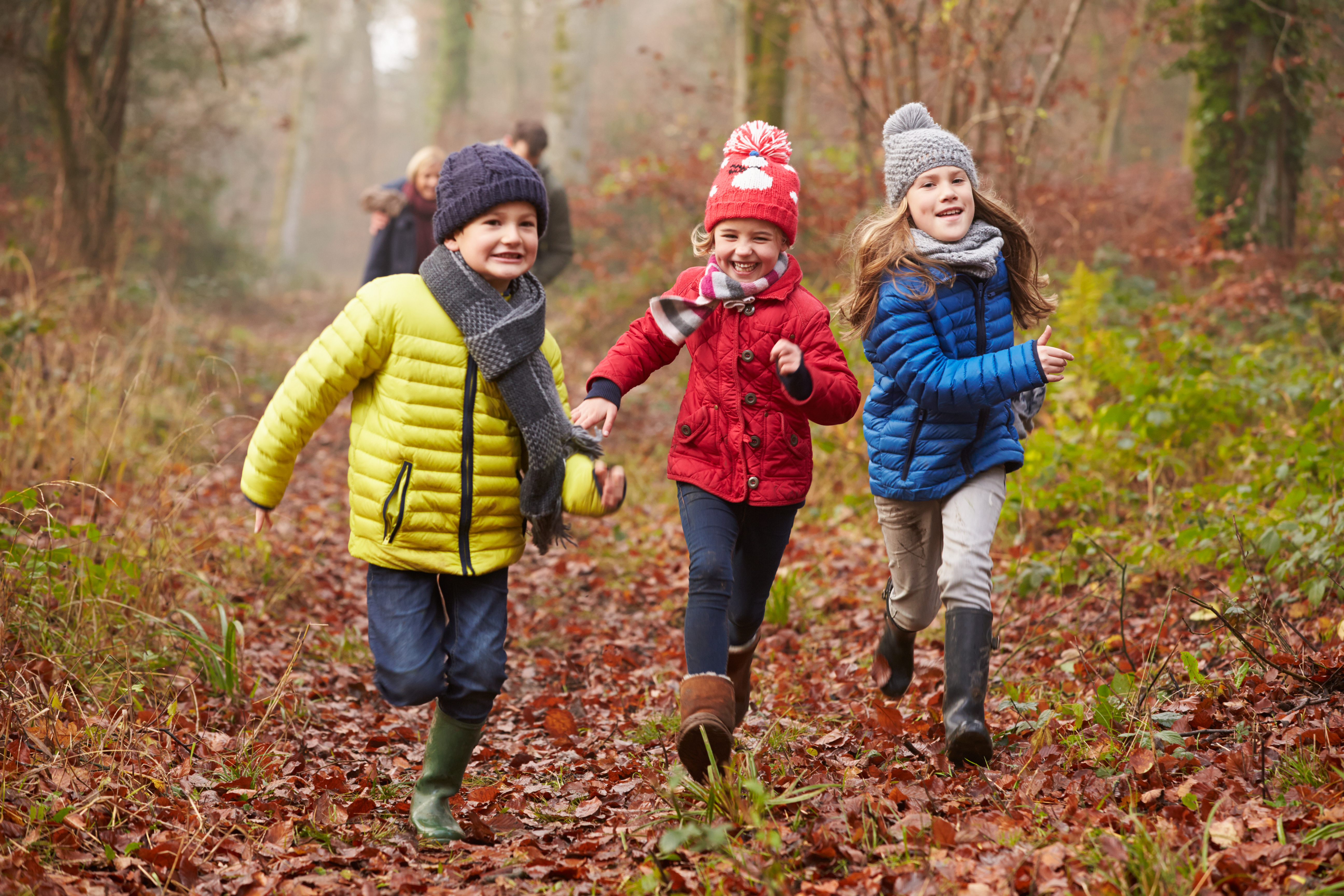 Rennen door het bos