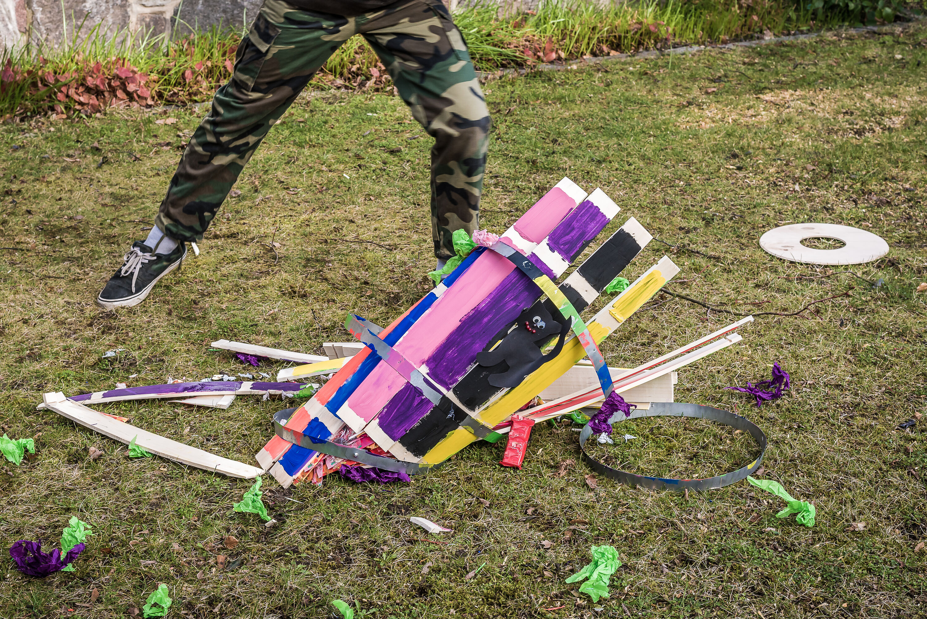 Als de ton kapot is, zit er snoep in