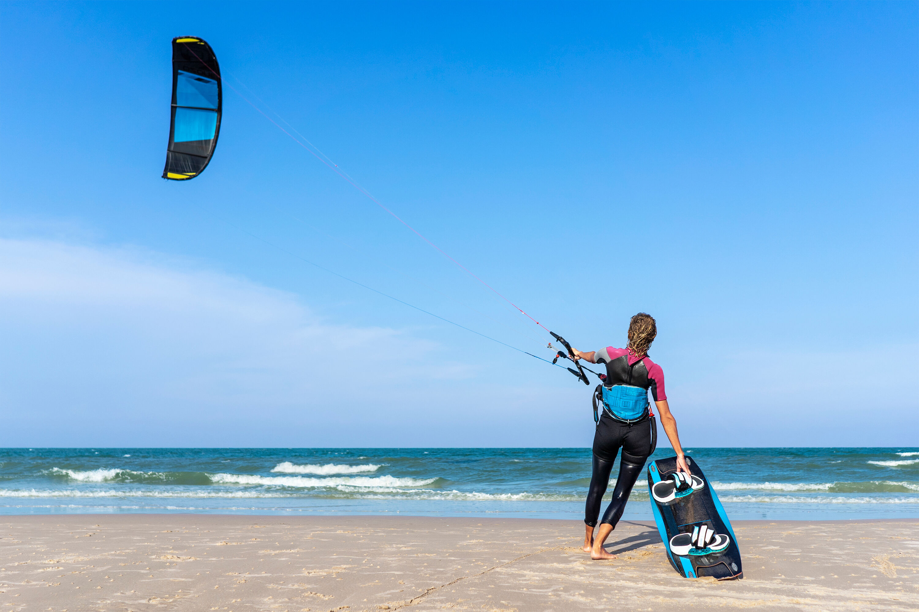 Kitesurfen vanaf het strand
