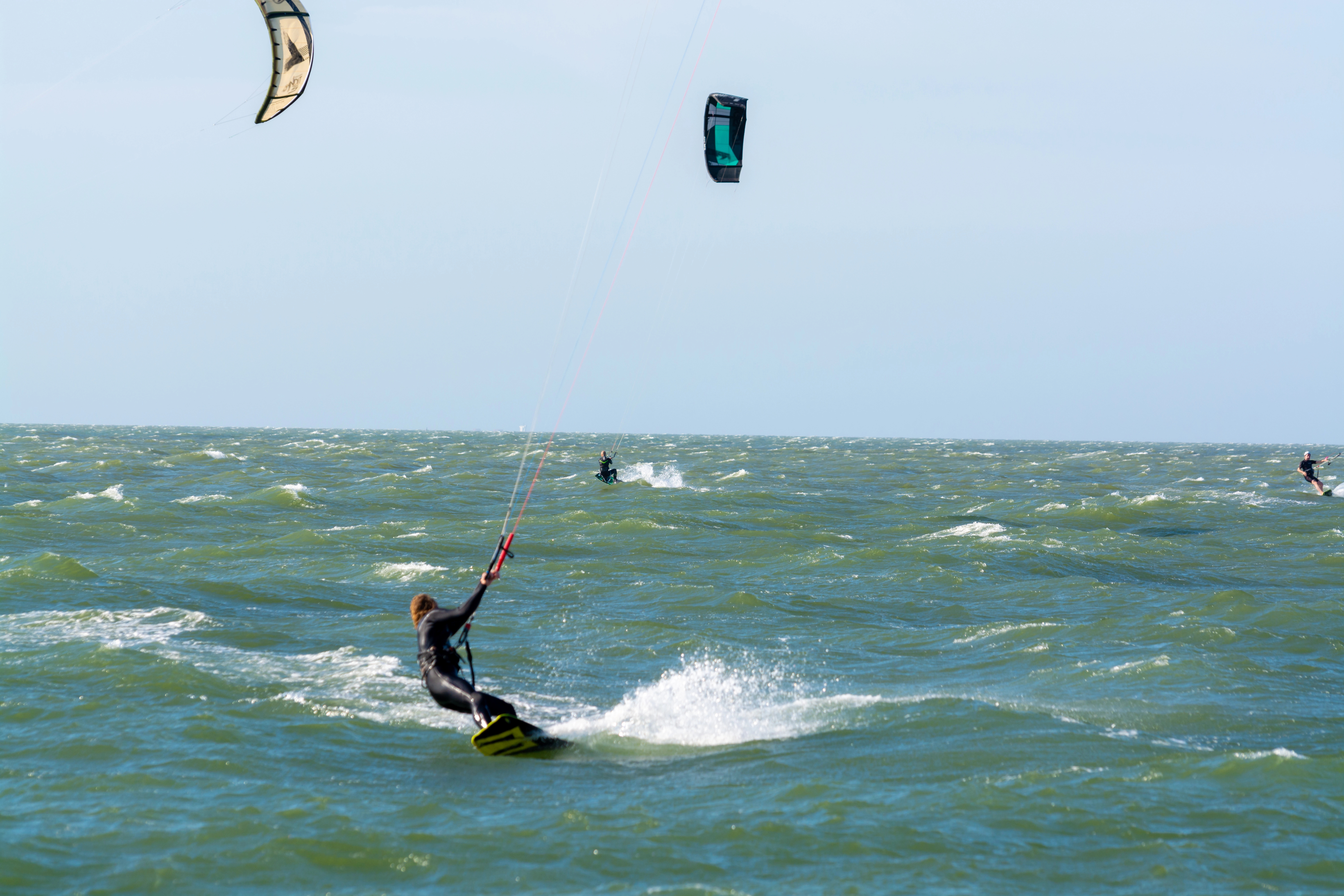 Kitesurfen op de Noordzee