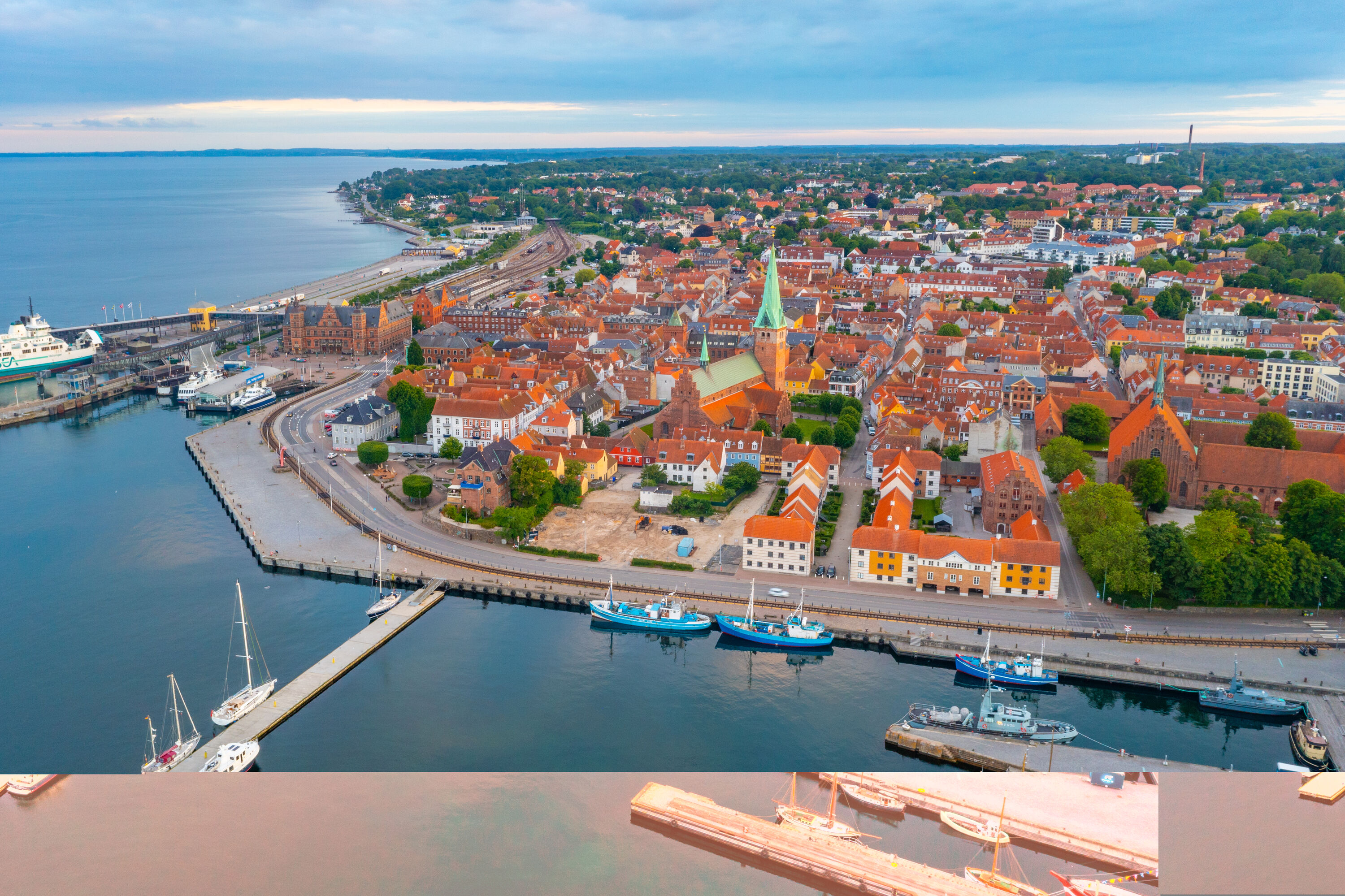De stad Helsingør op Sjælland