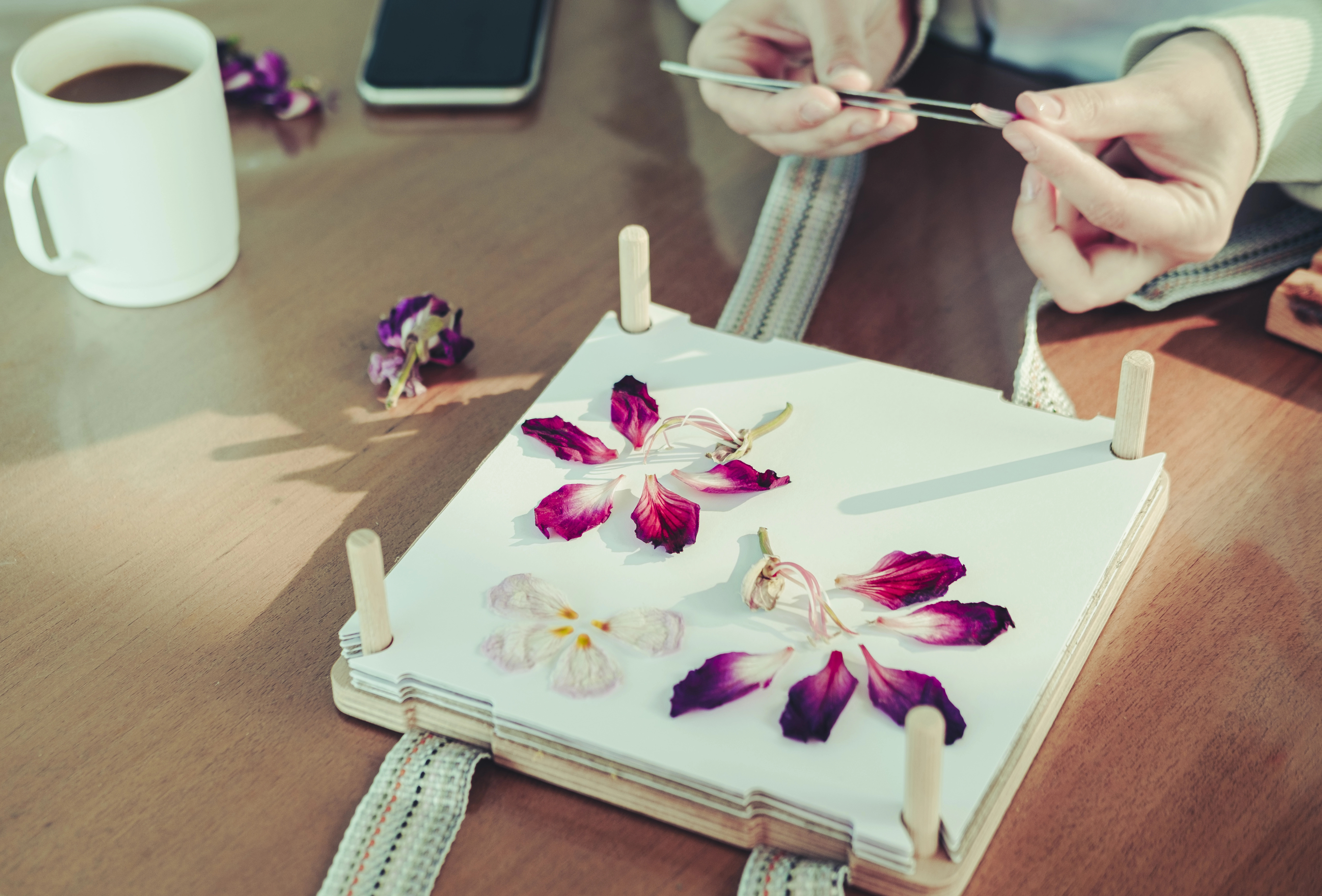 Een eigen bloemenpers maken