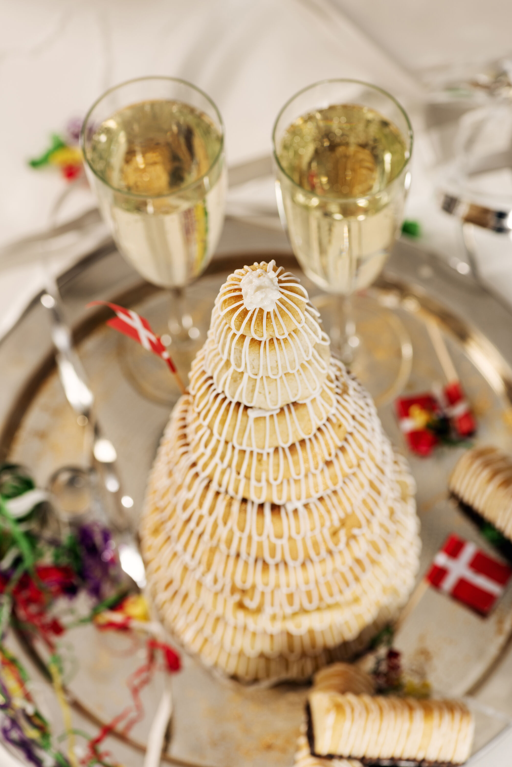 Tradionele Deense "kransekage"