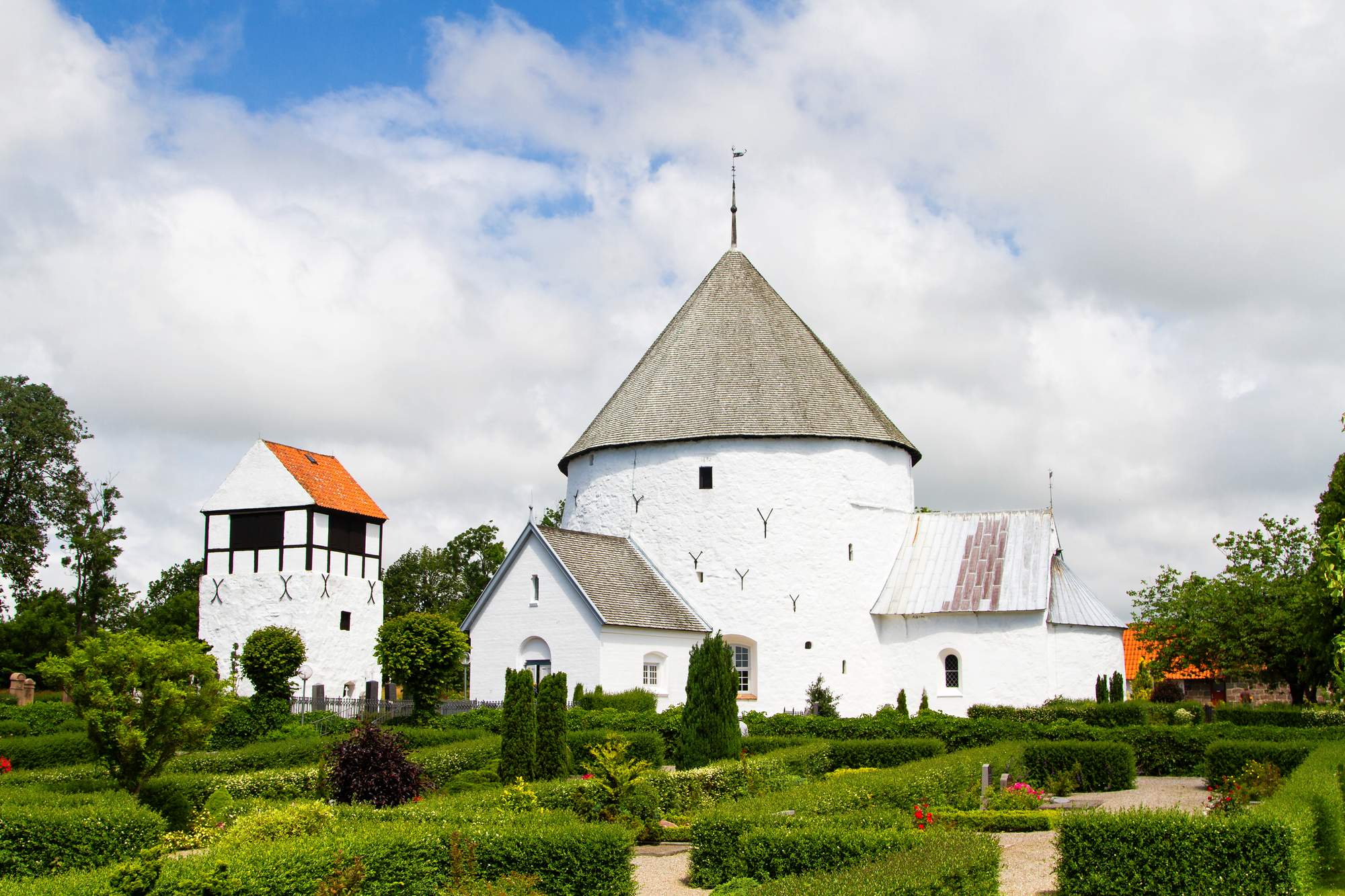 De kerk van Nylars, de oudste ronde kerk op het eiland Bornholm