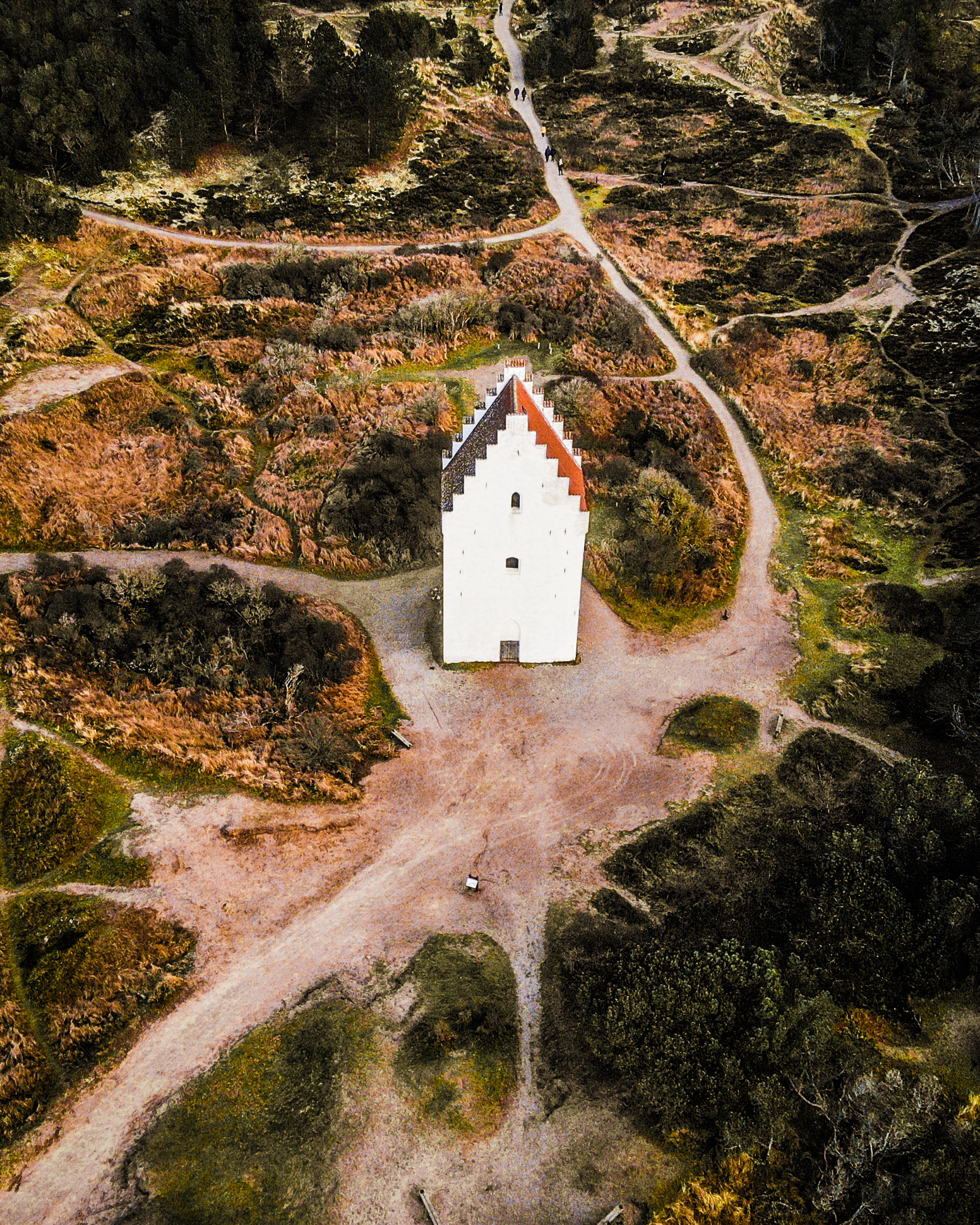 De "tilsandende" kerk dichtbij Skagen
