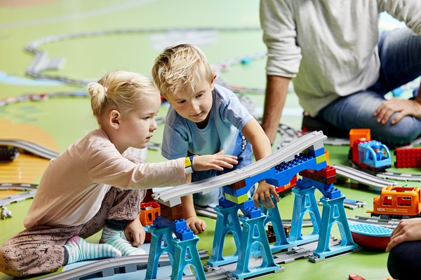 LEGO House Blue Zone Duplo train