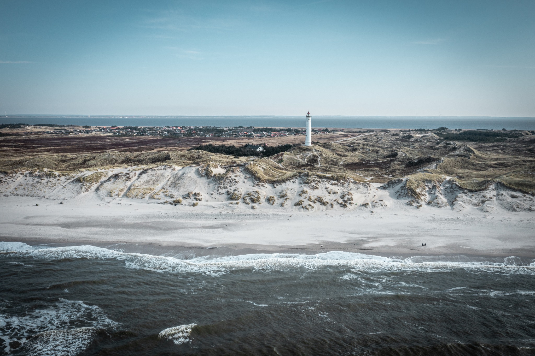 De vuurtoren van Lyngvig bij Hvide Sande © Ringkøbing Fjord Museer