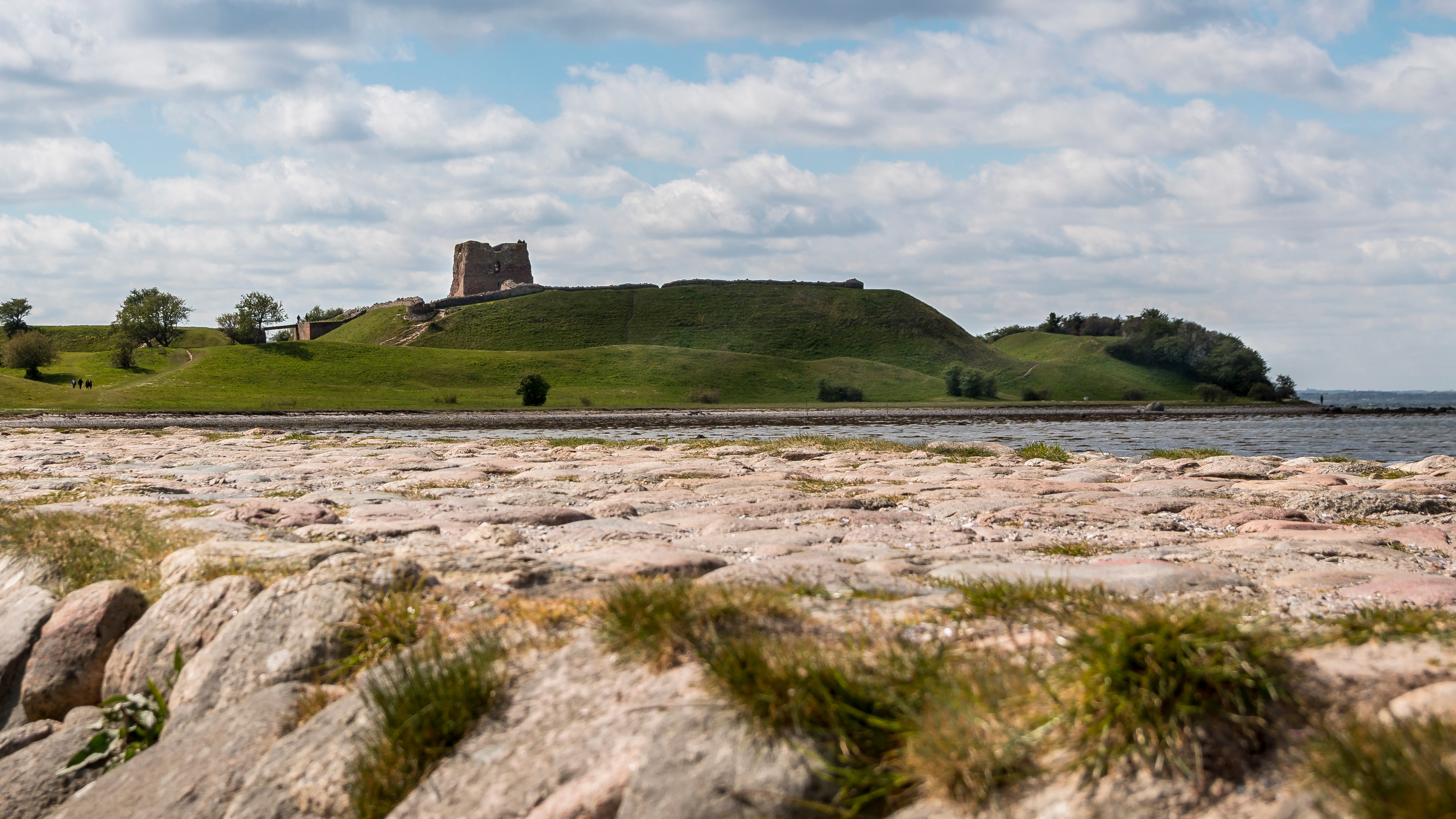 Ruïne van het kasteel bij Kalø, dichtbij Følle Strand