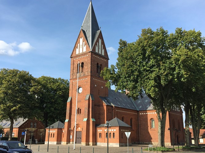 Herning Kirke in het centrum