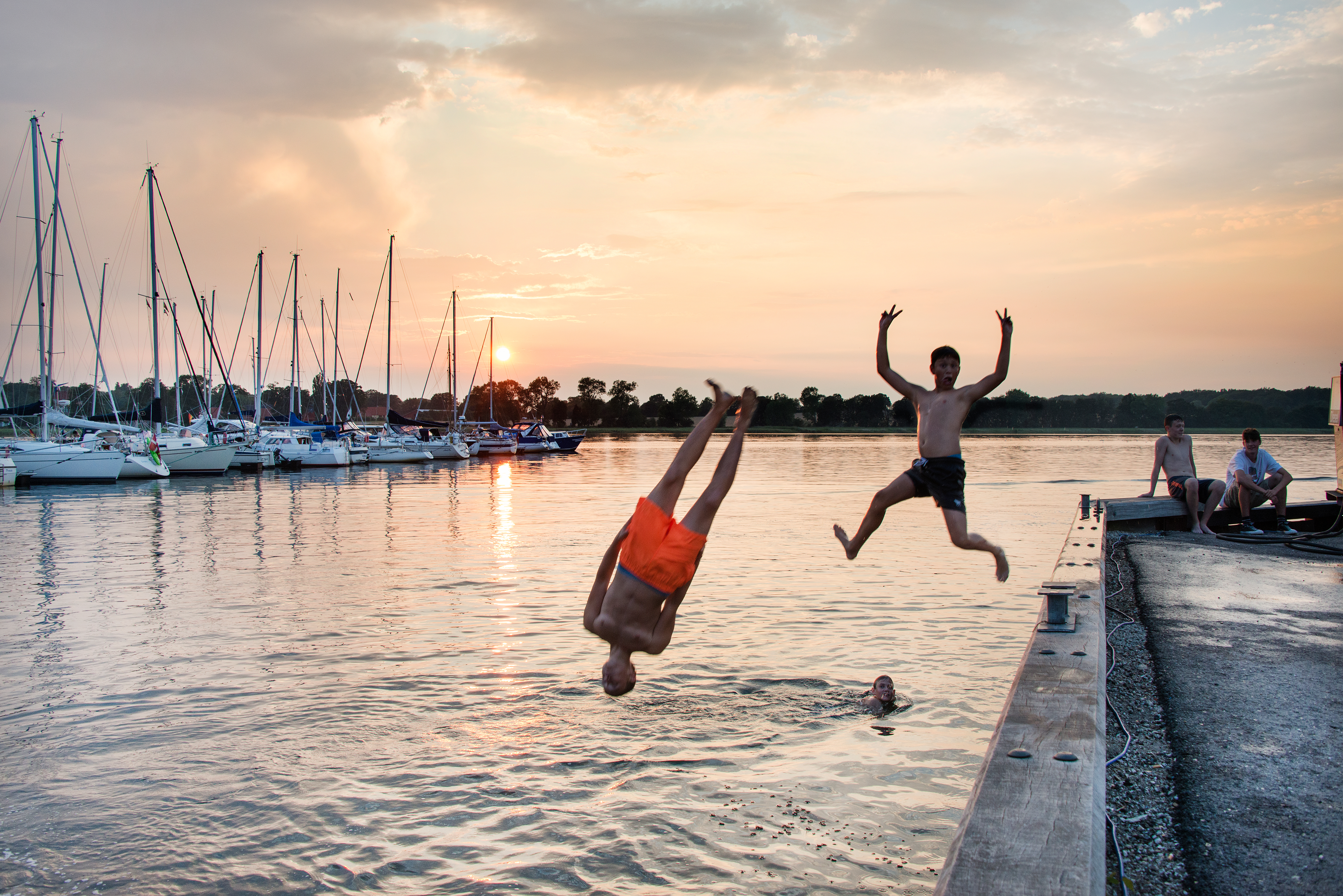 Kinderen in de haven van Præstø © Thomas Rousing