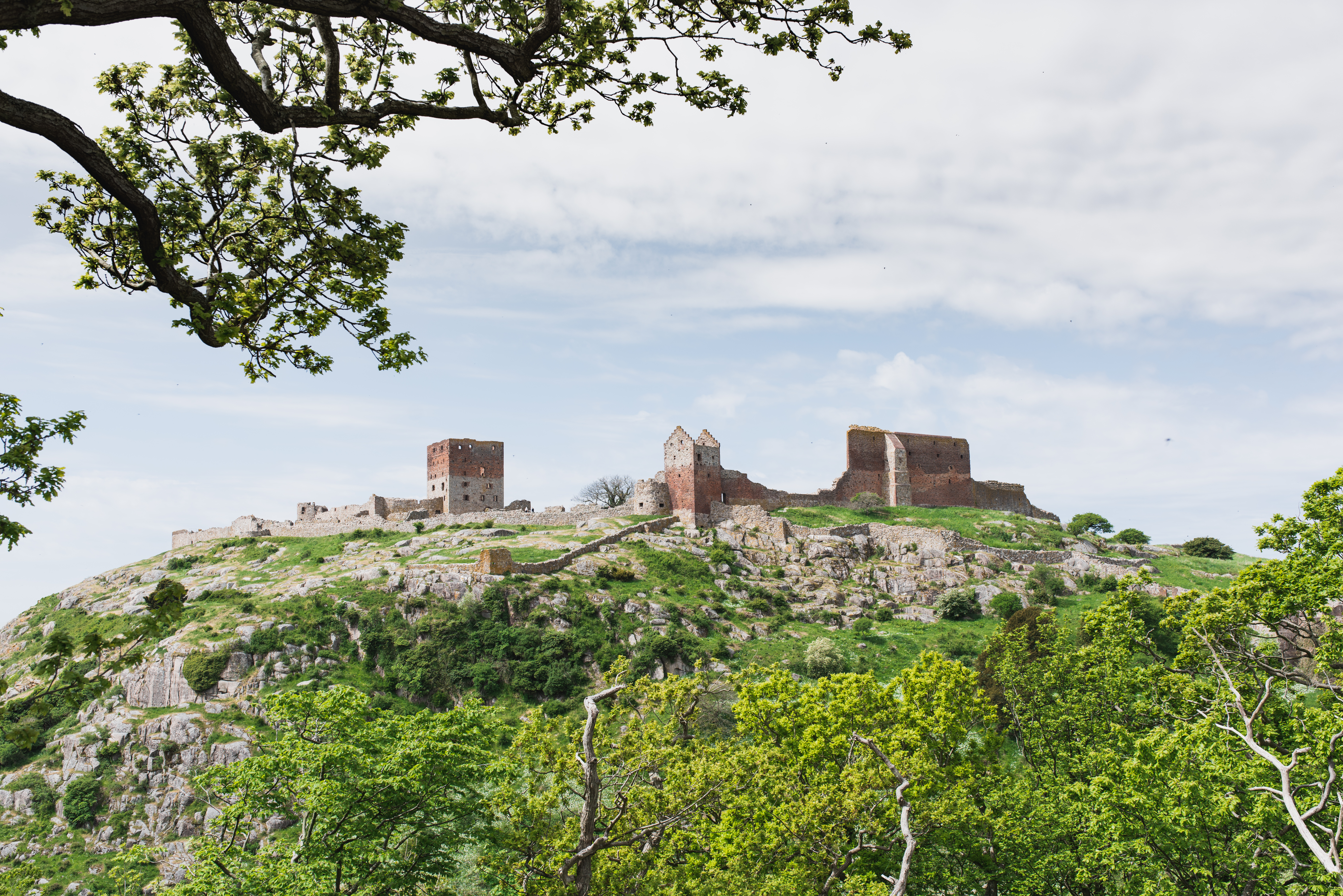 De ruïnes van Hammershus Kasteel op Bornholm
