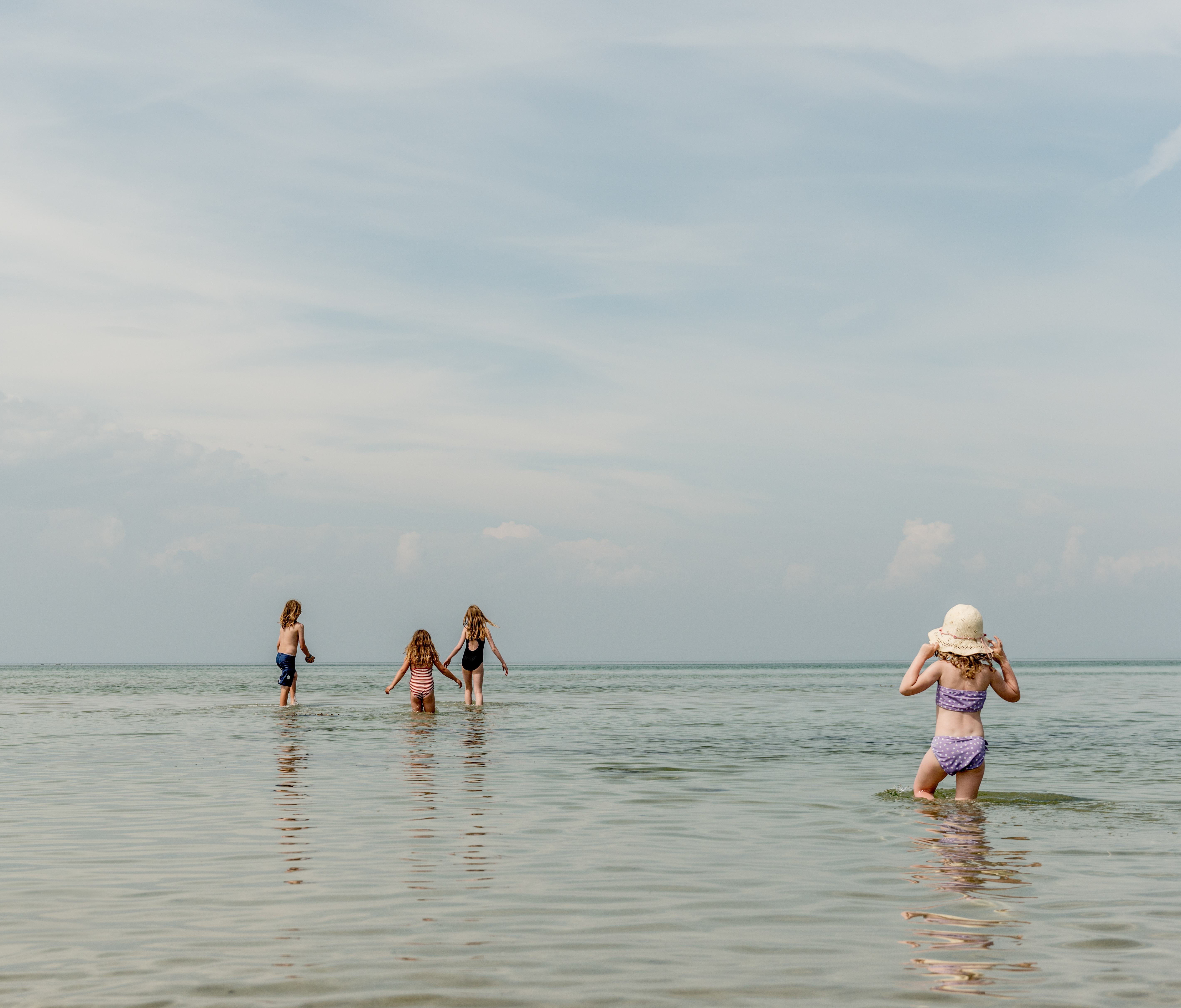 Kinderen in het water aan de oost kust van Jutland ©Mette Johnsen