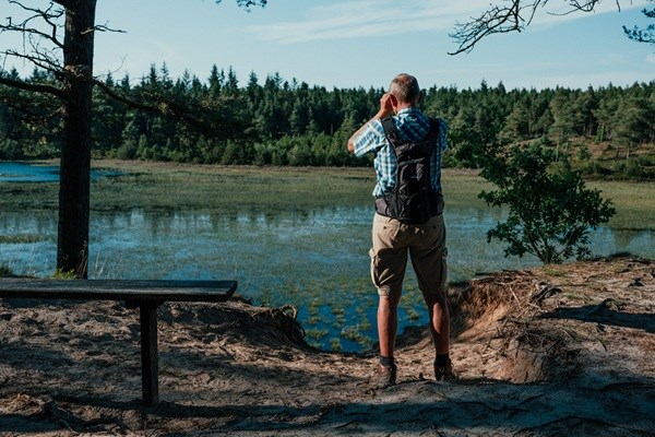 Syvaarssoerne (Zeven Bronnenmeer) langs de route Vejle-Billund
