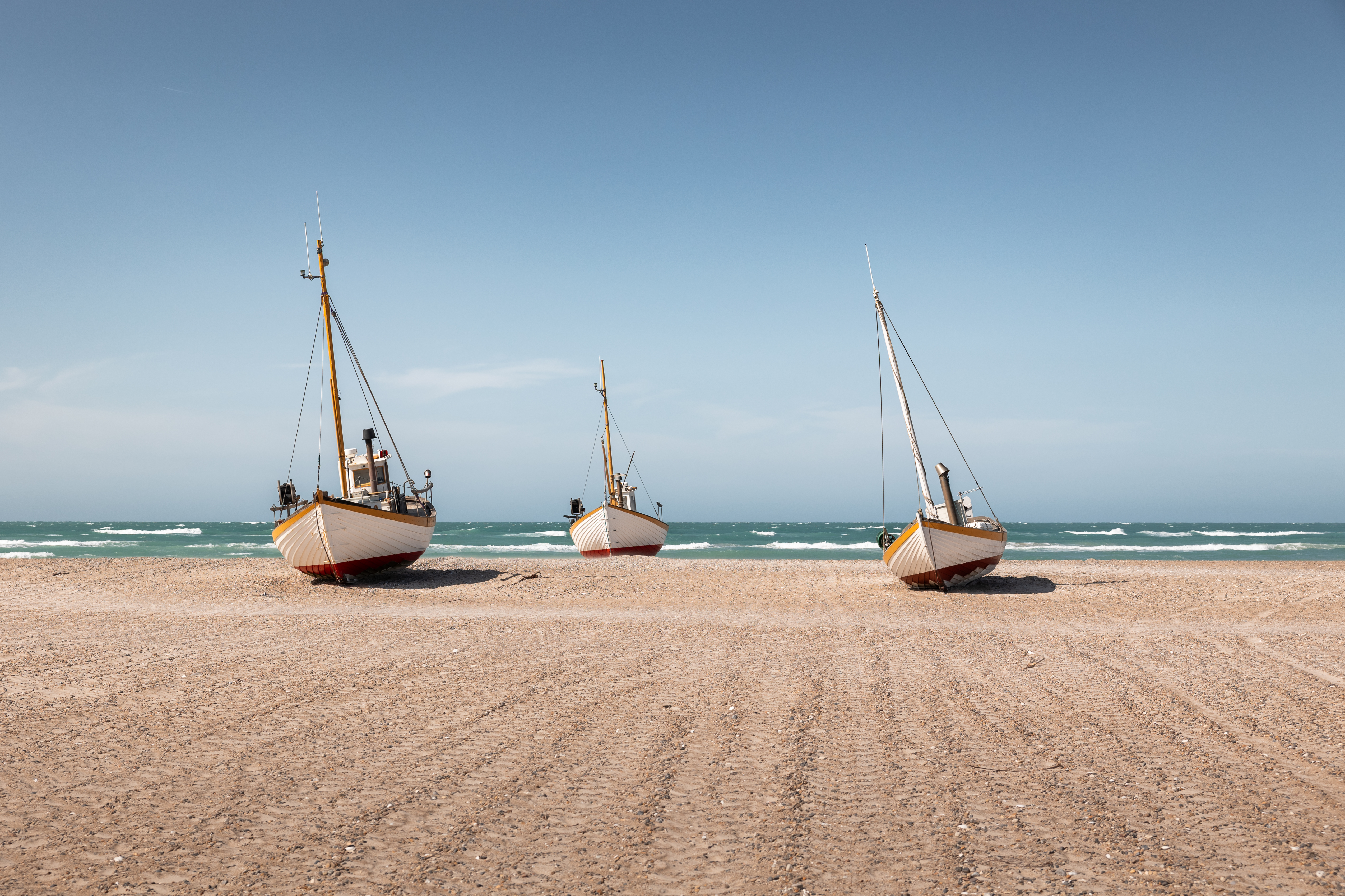 Kotters op het strand bij Thorup ©Jacob Lisbygd