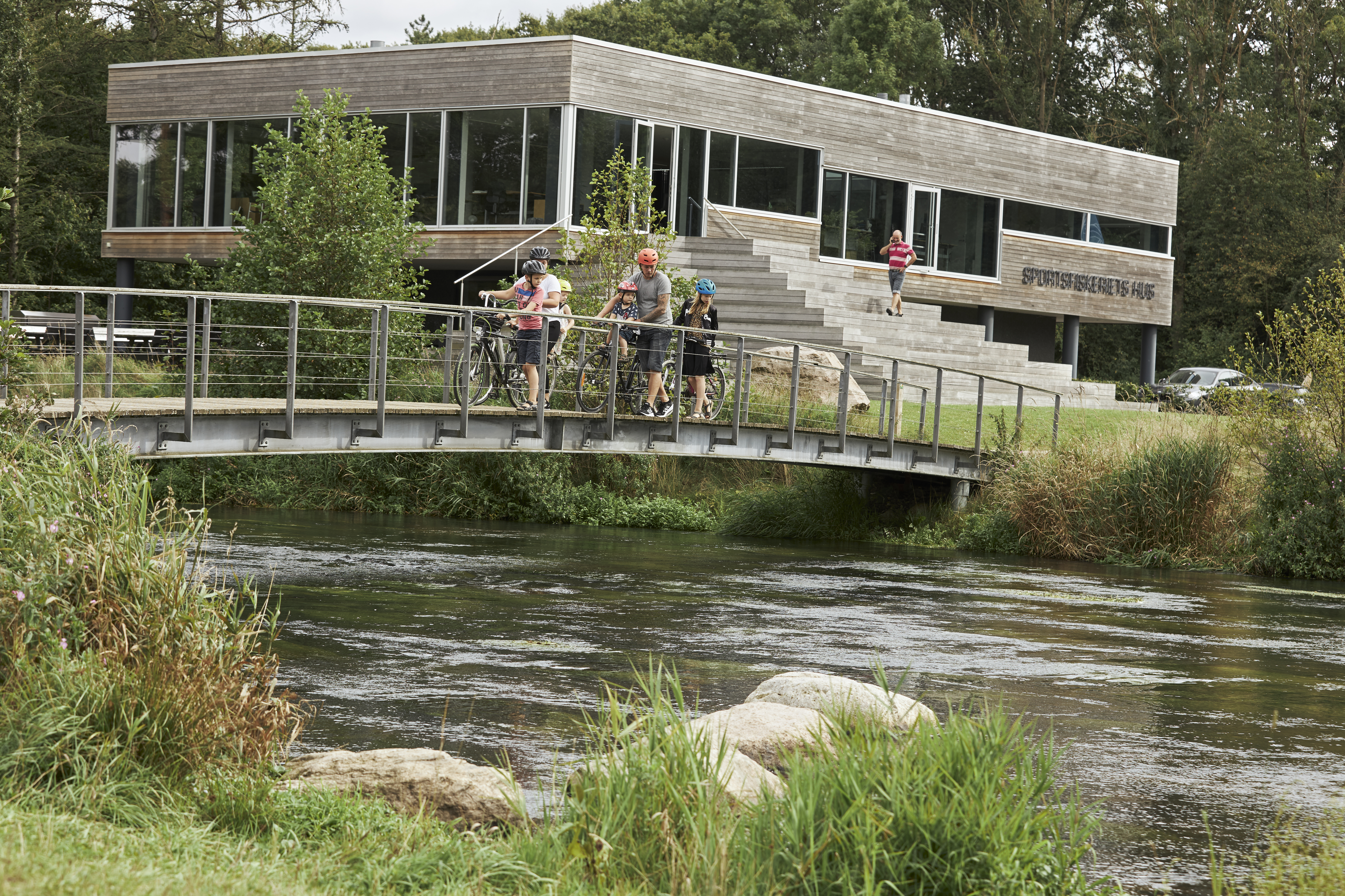 Een brug langs het Bindeballe pad in de buurt van Vejle