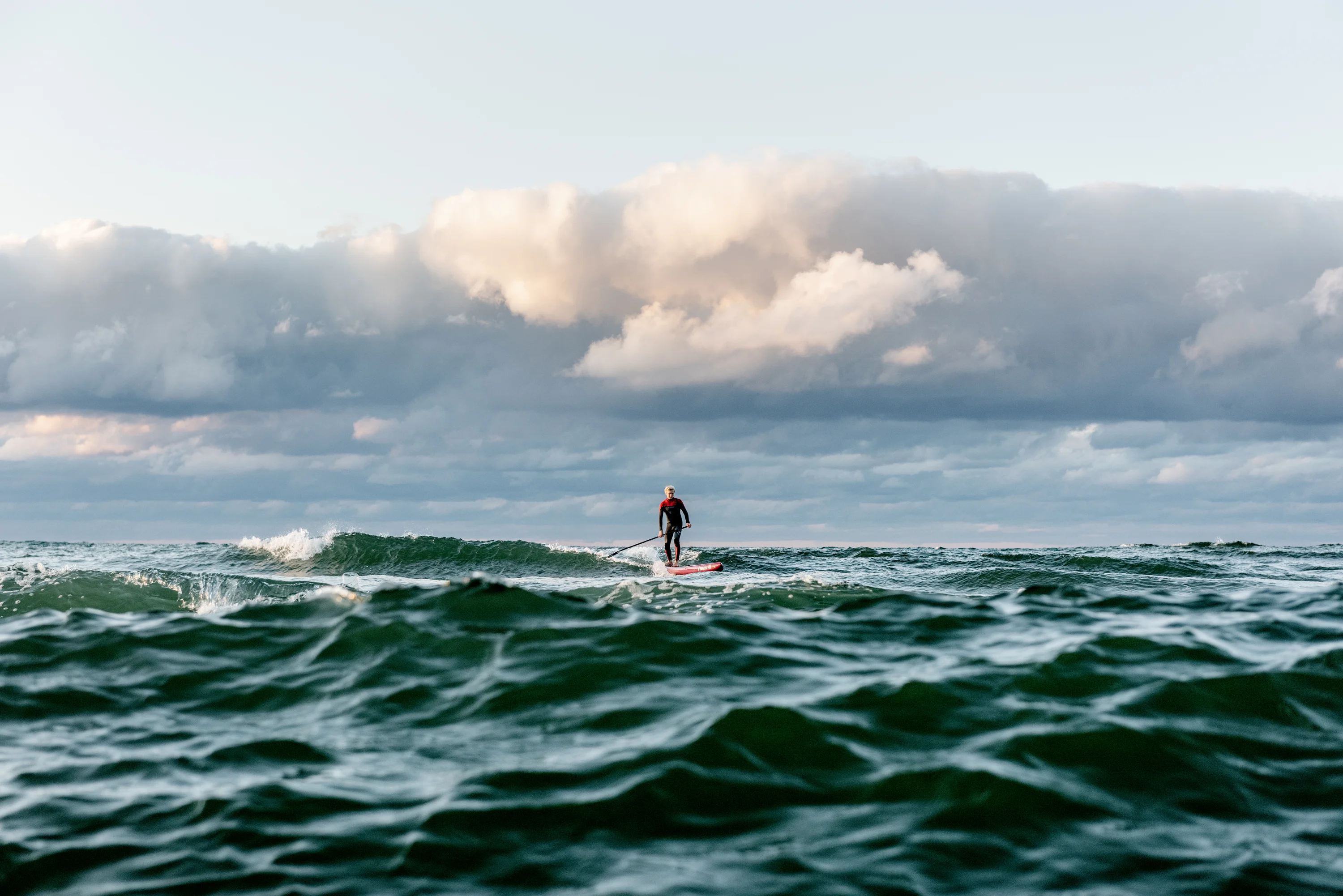 Suppen bij Cold Hawaii (Klitmøller) aan de Noord-West kust van Denemarken
