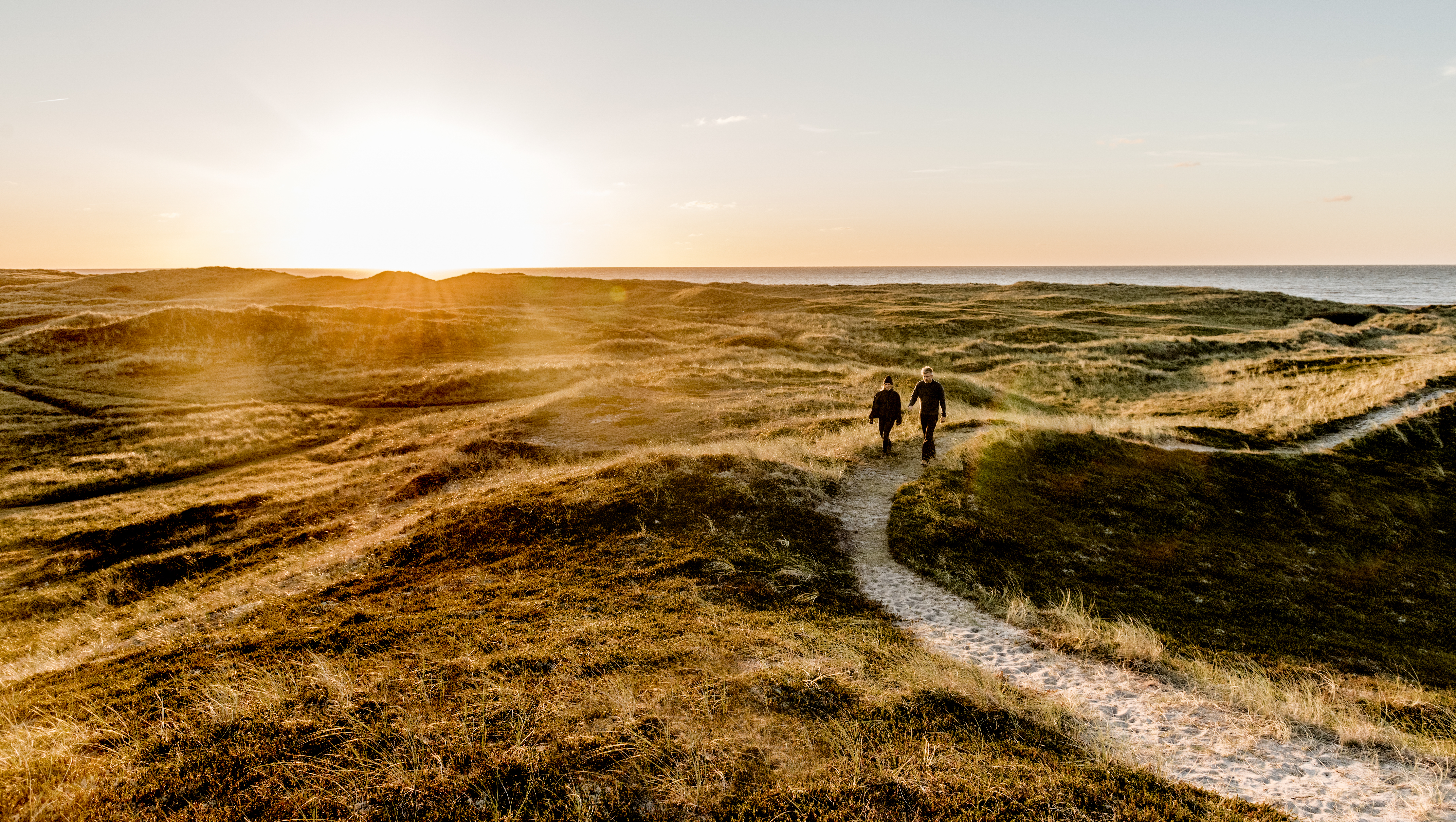 Wandelen door de duinen bij Thy