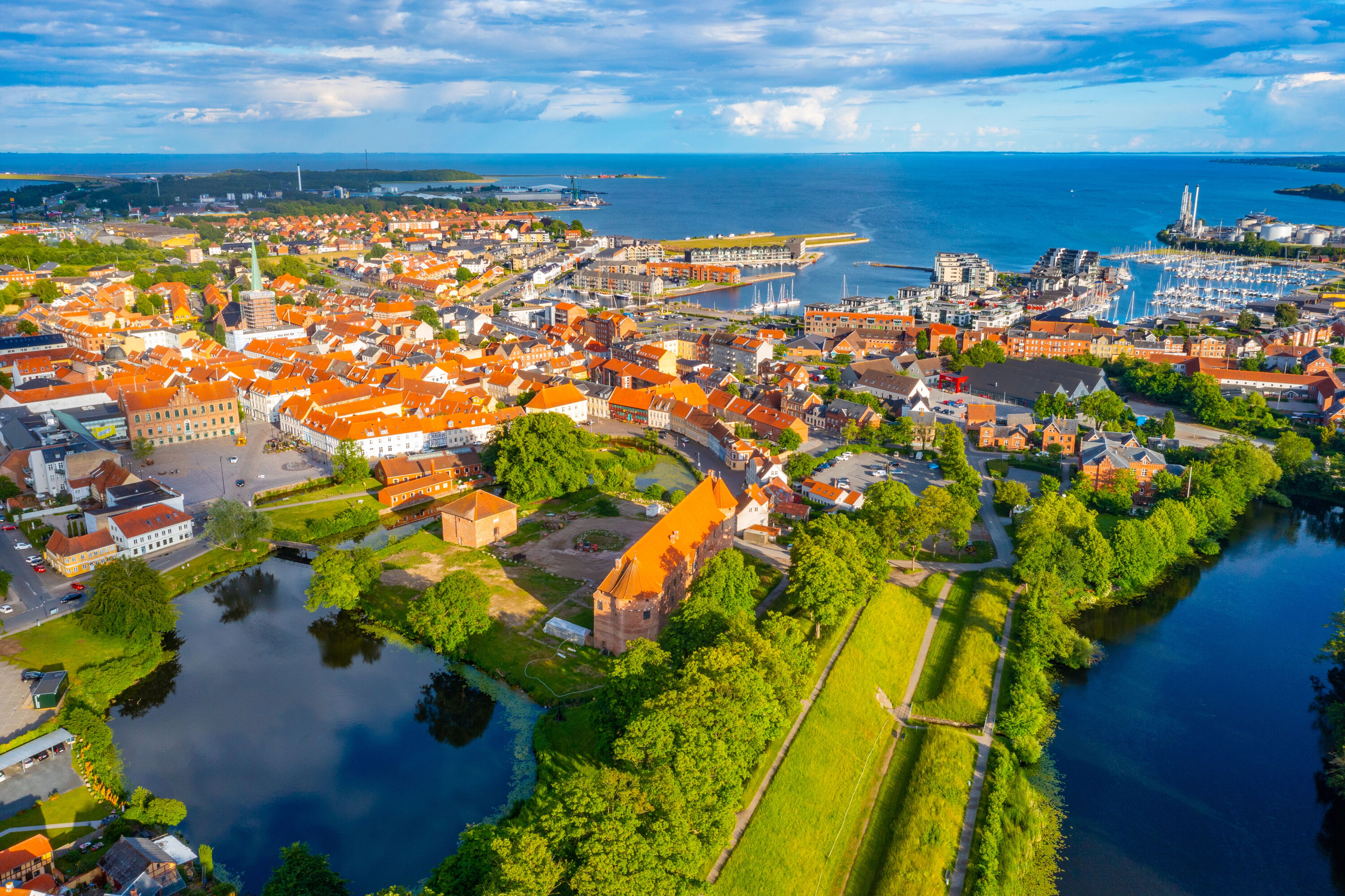 Nyborg vanuit de lucht