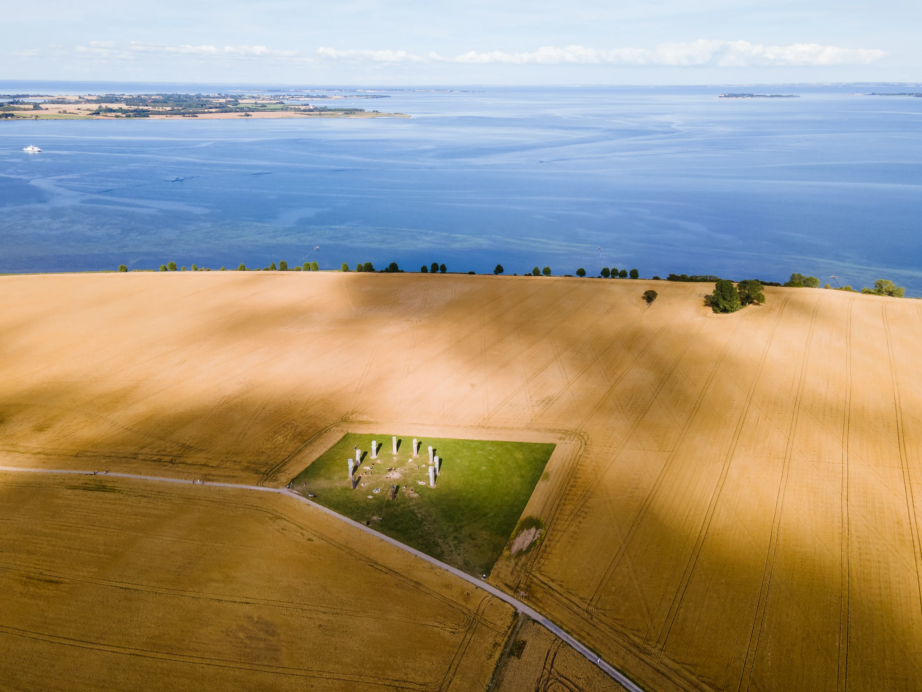 Dodekallitten gefotografeerd vanuit de lucht met een drone