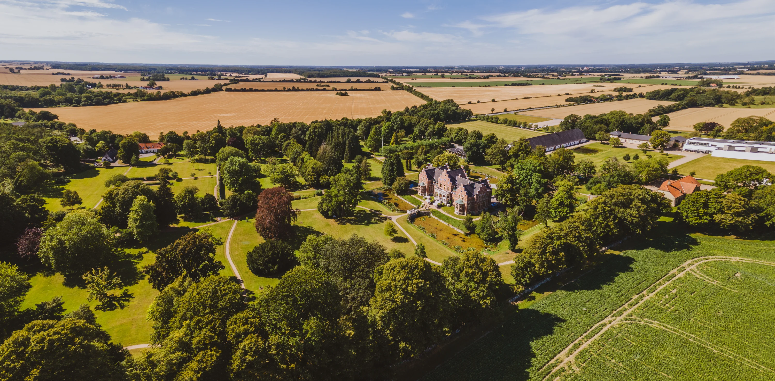 Fuglsang Manor vanuit de lucht
