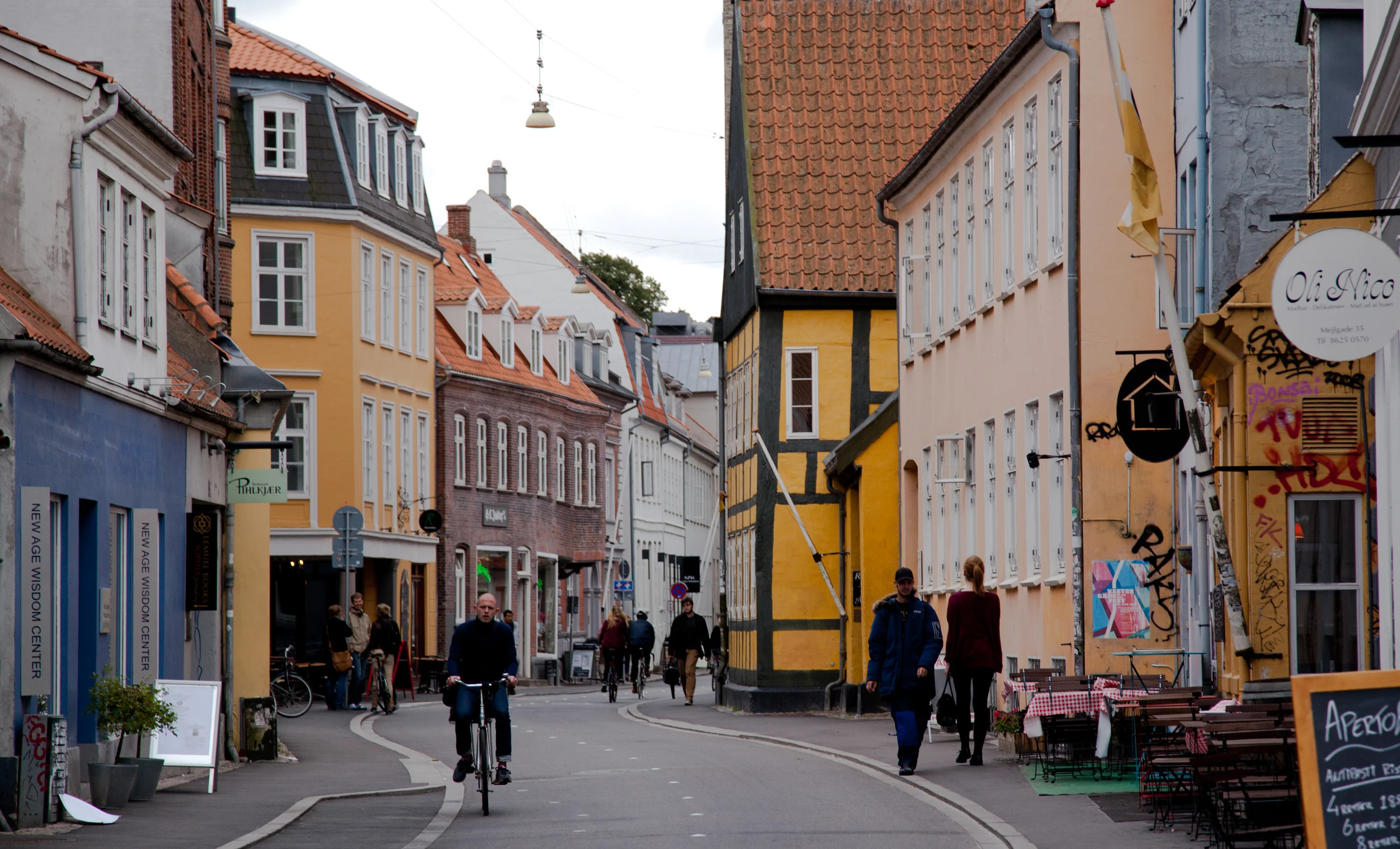 Een gezellig straatje in Aarhus