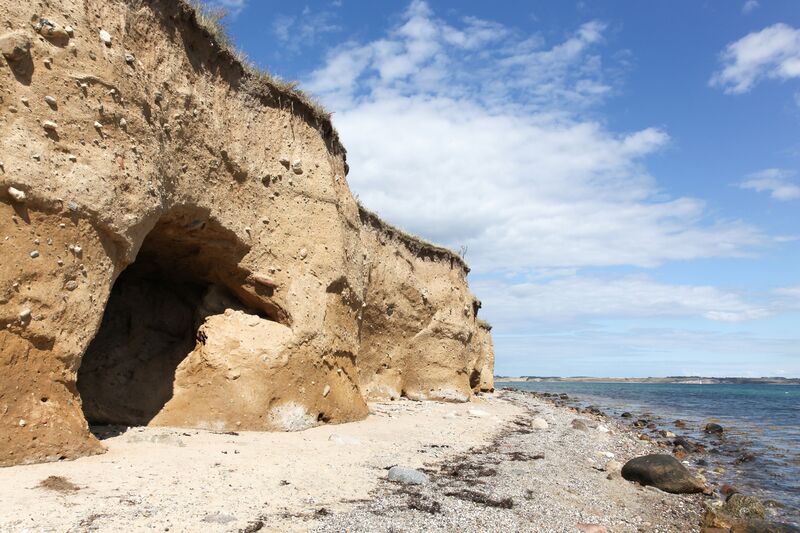 Cliffed coast in Tuno island, Denmark
