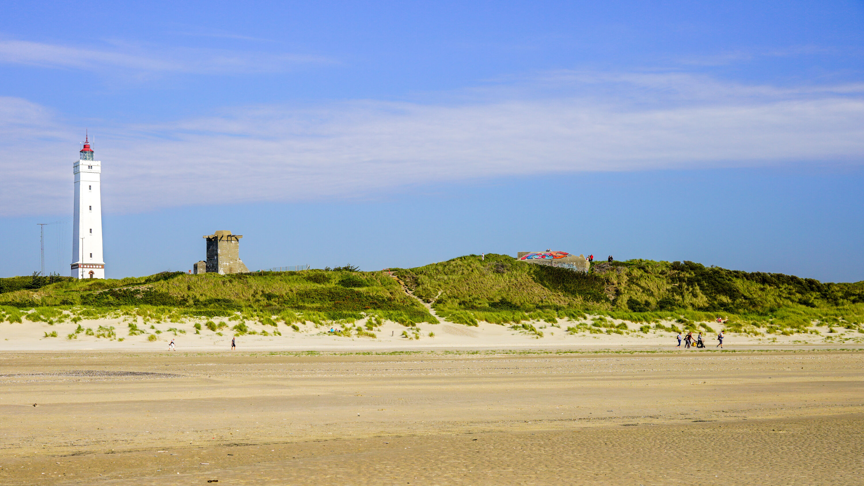Vuurtoren aan het strand