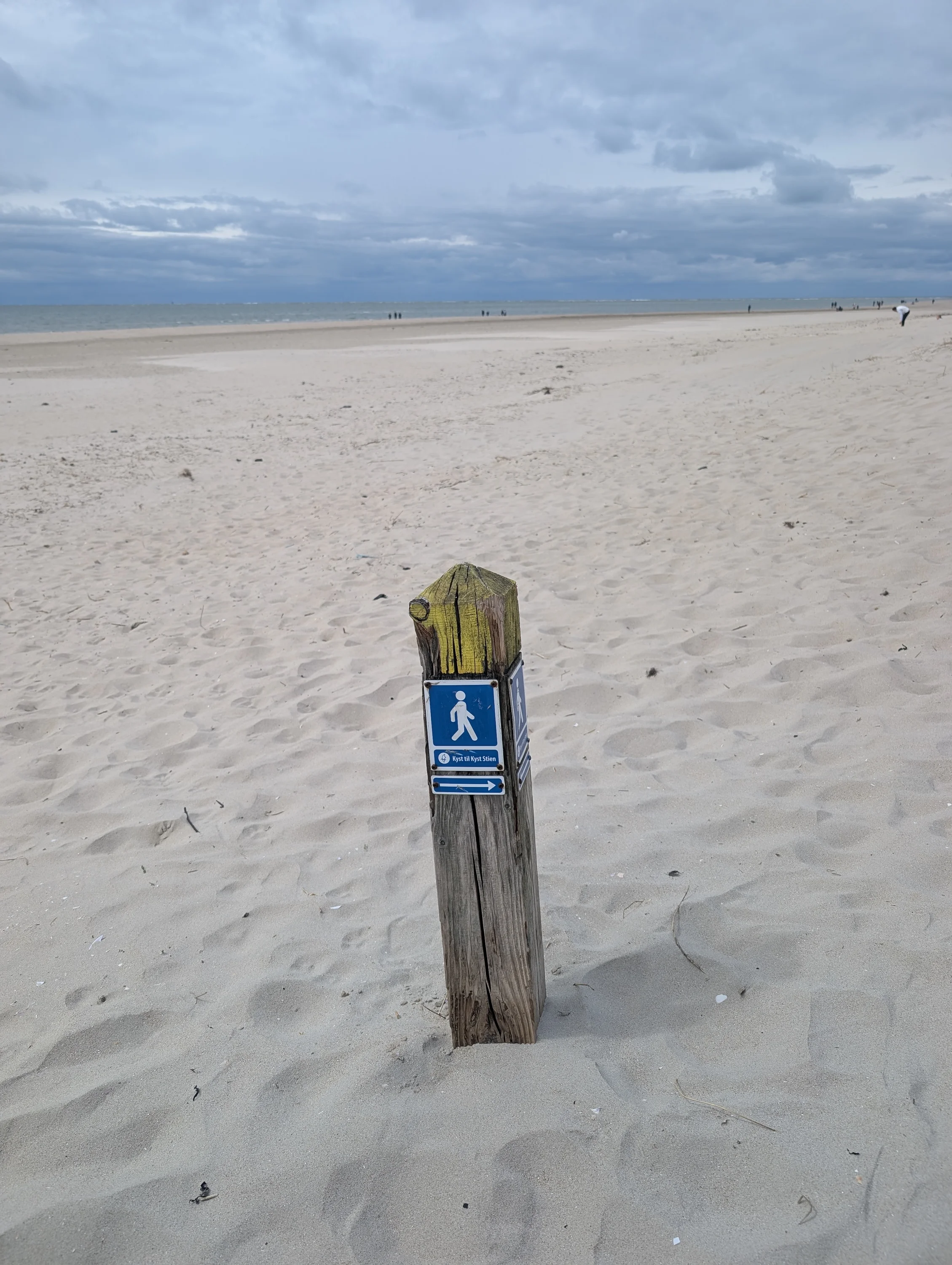 Het bordje van de Kyst til Kyst route