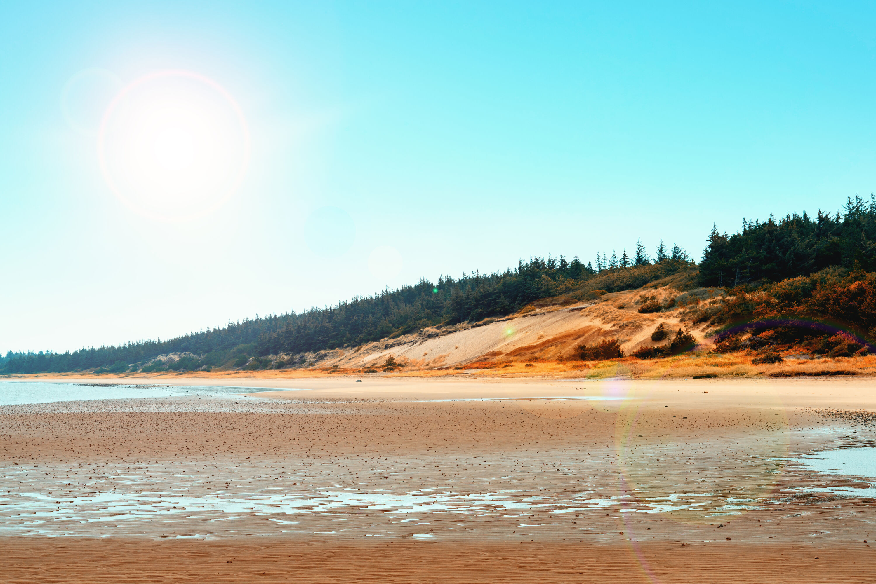 De Waddenzee kustlijn bij Esbjerg