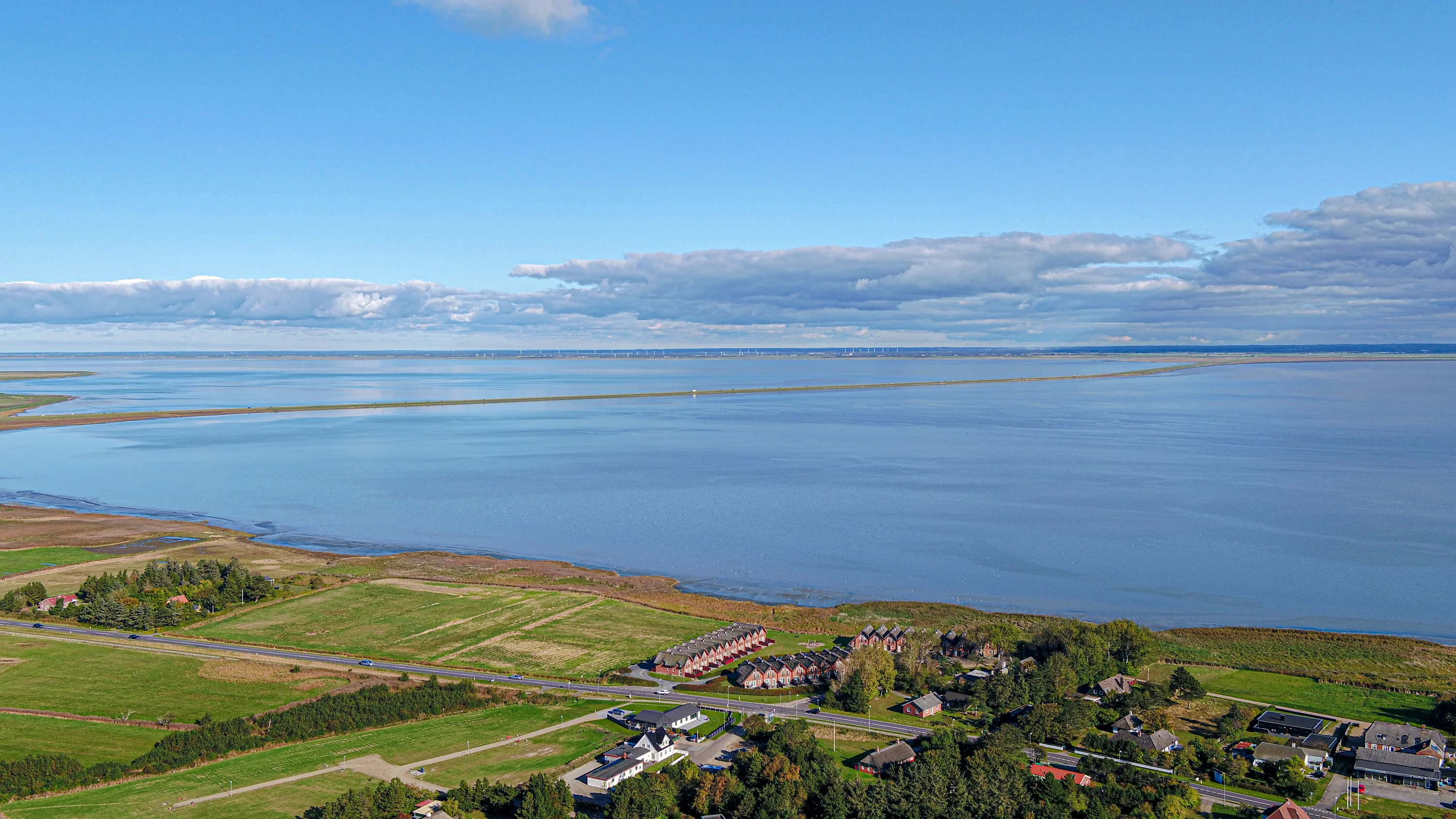 De verbindingsweg tussen Rømø en het vaste land