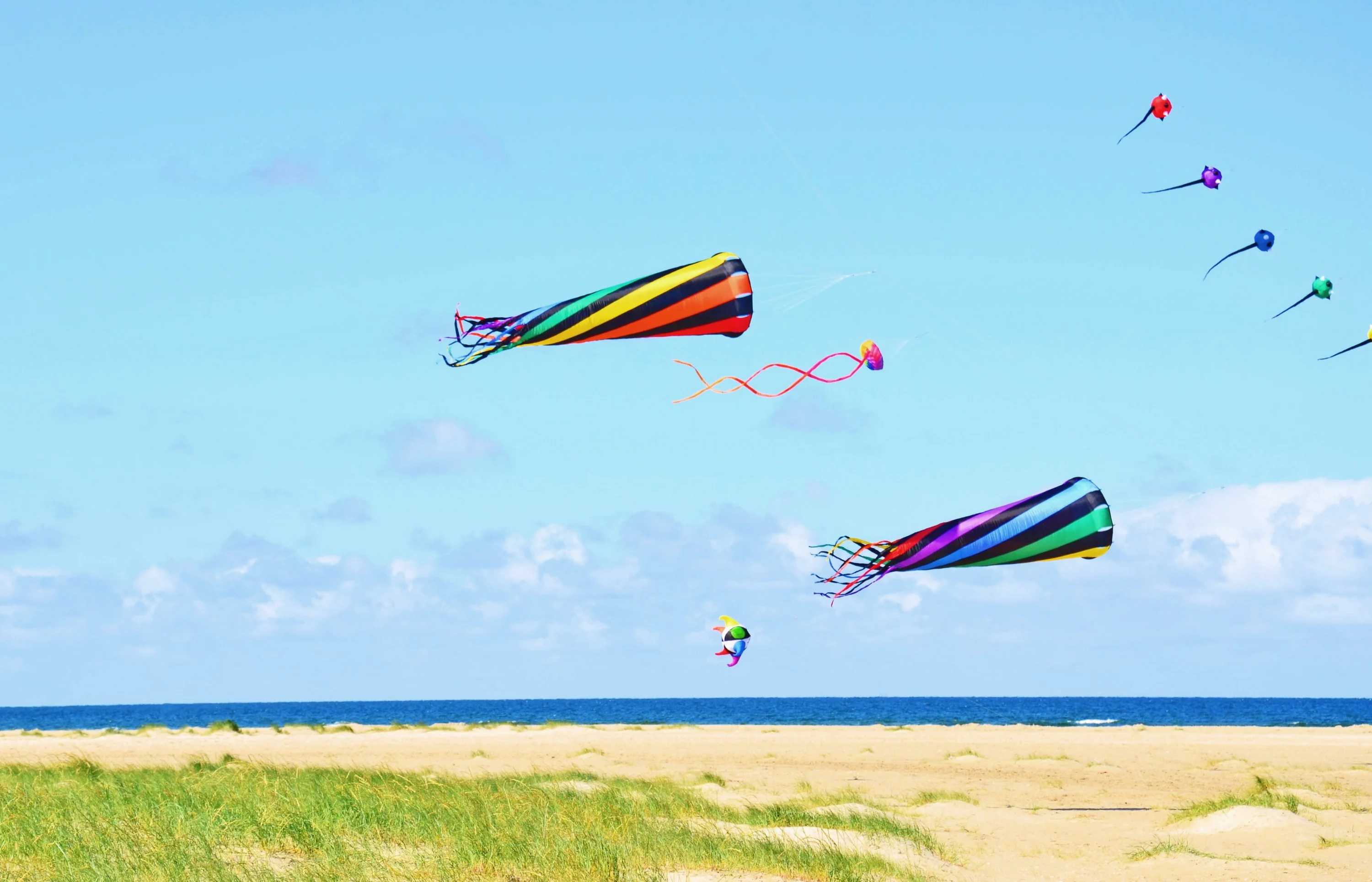 Vliegers op het strand van Rømø