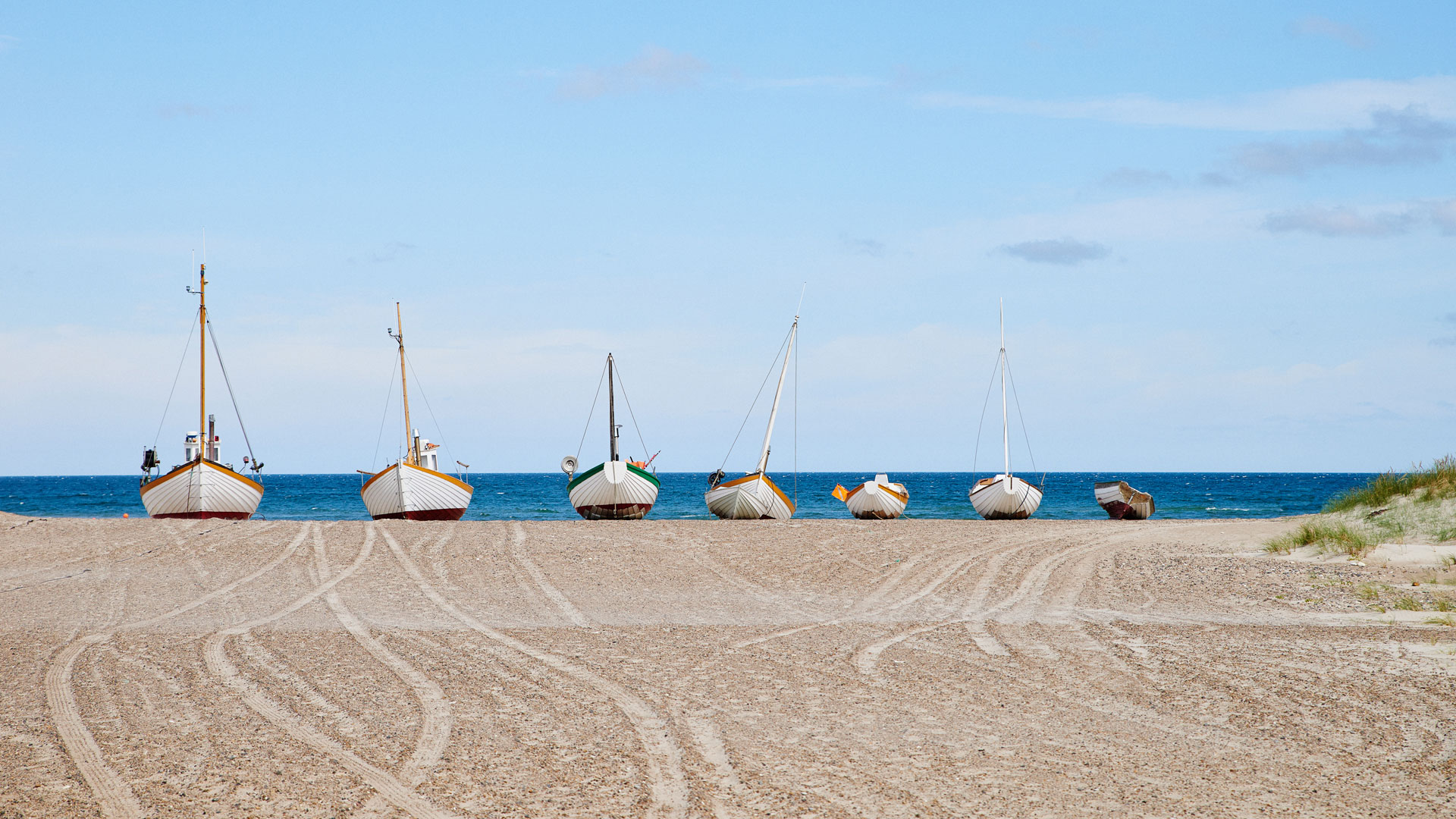 Vissersboten op het strand. Fotograaf: Niclas Jessen - VisitDenmark